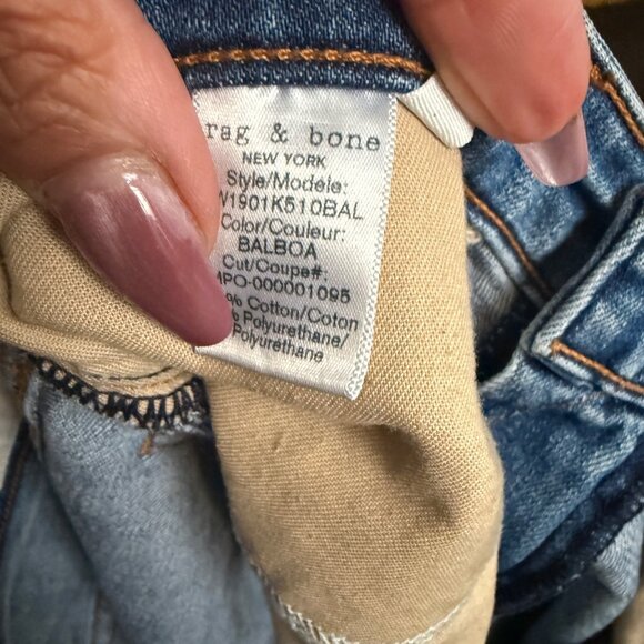 Rag & Bone Womens Nina High-Rise Denim Shorts Size 28 - Picture 6 of 6